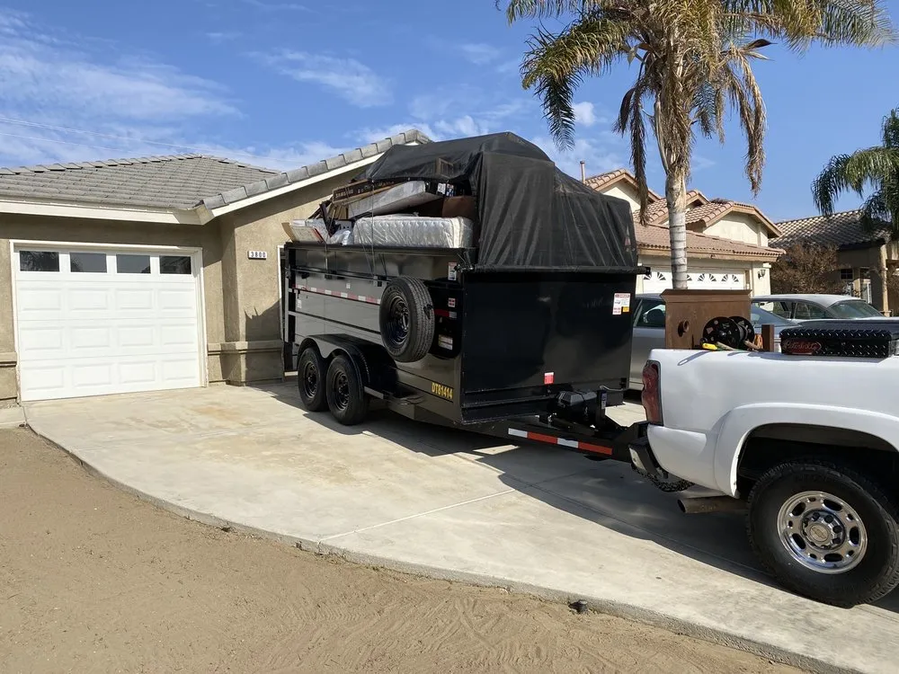 Custom landscape installation in Bakersfield, CA by Prados Hauling Junk