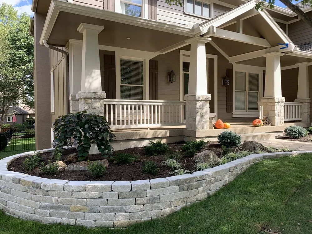 Custom landscape installation for homes in Overland Park, KS by Prairieside Concepts
