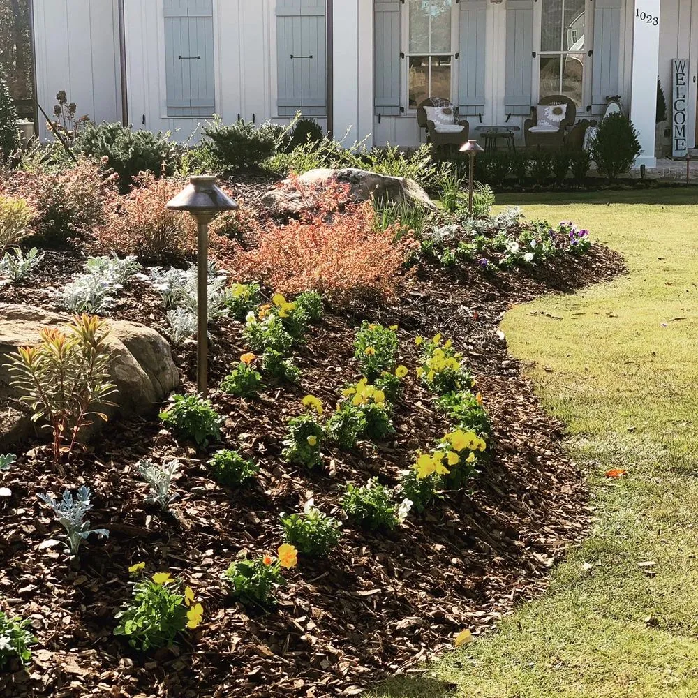 Expert garden landscaping with custom design in Powder Springs, GA by Precise Landscape and Irrigation Solutions
