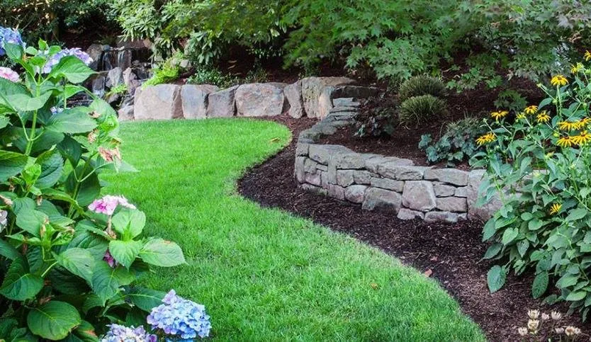 Custom residential landscaping in Easton, MA by Precise Landscaping