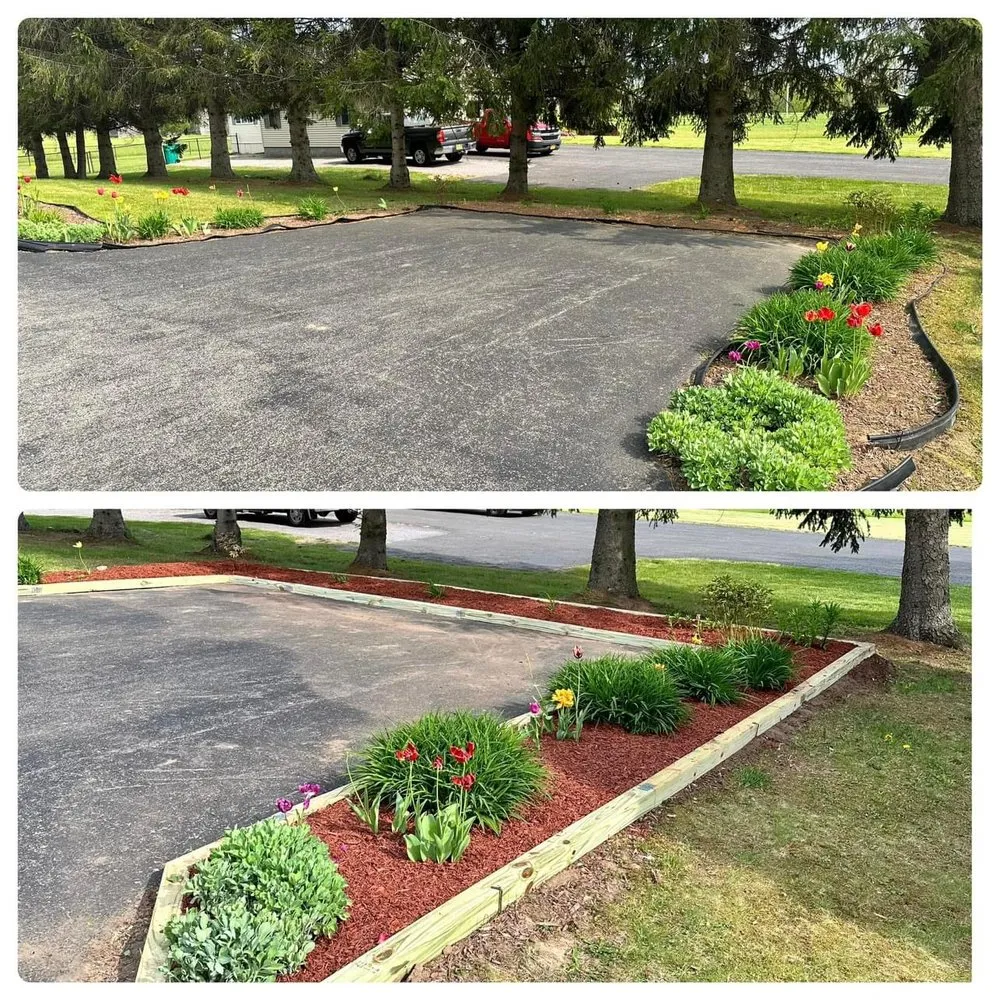 Custom landscape installation in Hagaman, NY by Precision Cuts Lawn & Garden