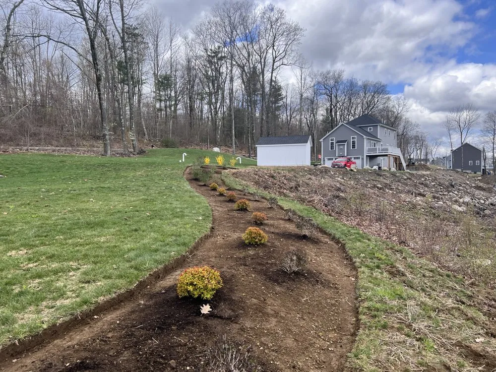 Reliable outdoor landscaping for homes in Webster, MA by Precision Land Scraping