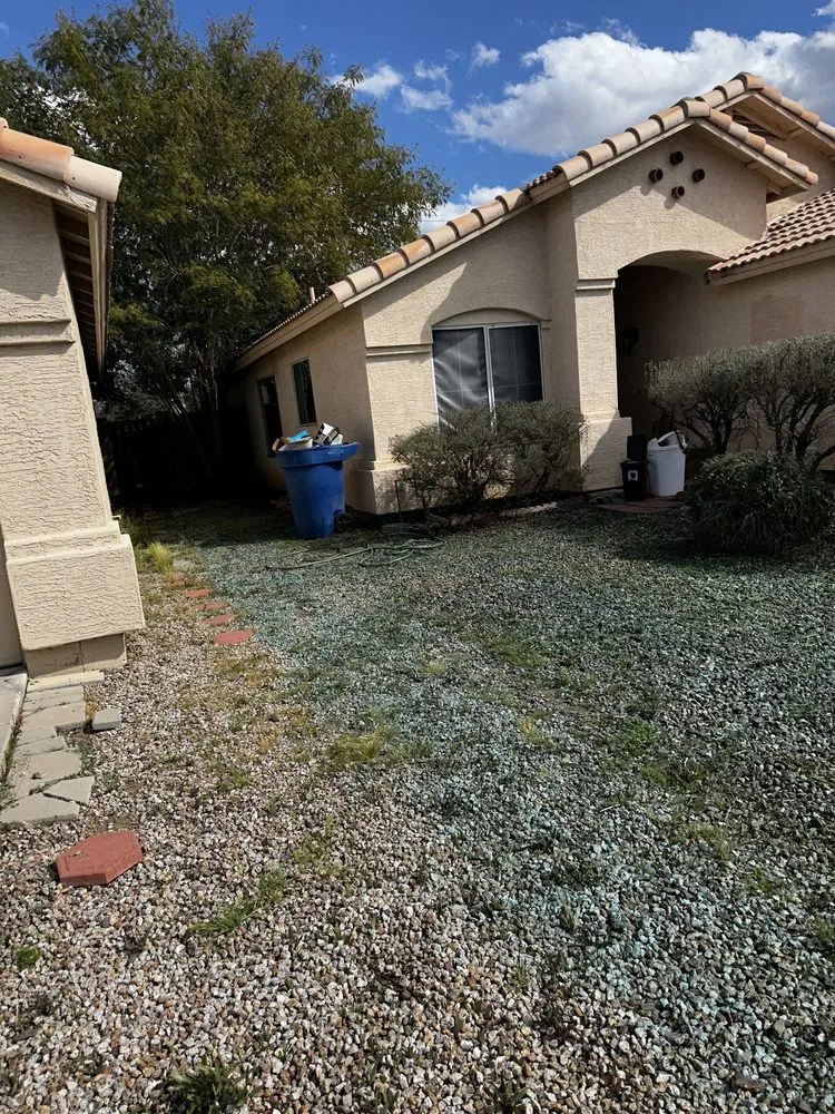 Professional lawn mowing service for residential properties in Mesa, AZ by Precision Landscape