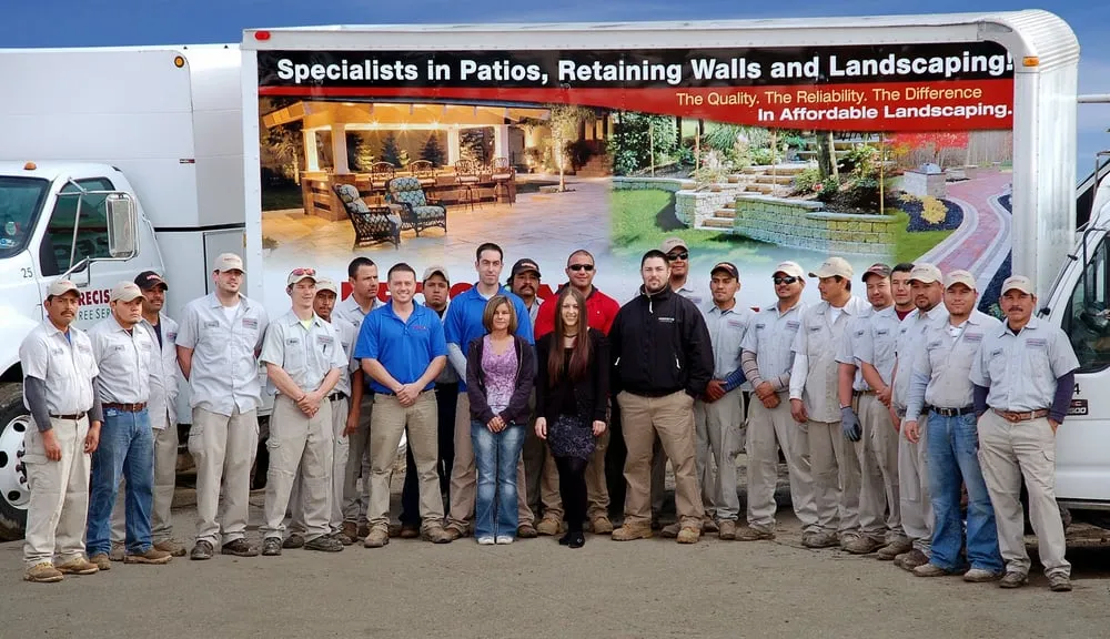 Custom residential landscaping for year-round maintenance in North Royalton, OH by Precision Landscaping