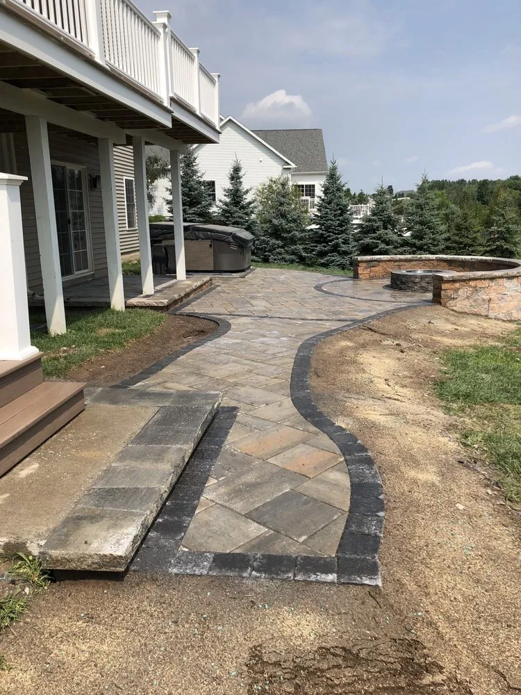 Custom outdoor landscaping for outdoor upgrades across Baldwinsville, NY - Precision Pavers