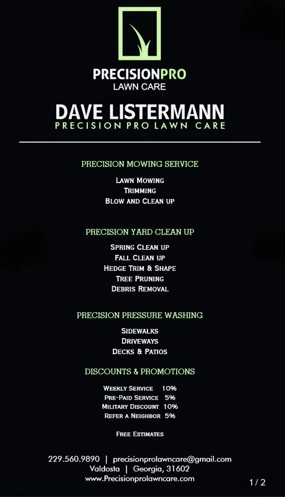 Local landscape design in Valdosta, GA - Precision Pro Lawn Care