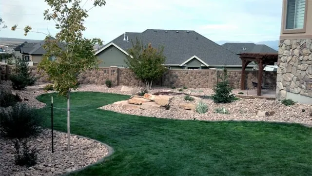 Custom lawn mowing service with custom design across Salt Lake City, UT - Precision Rock Placement