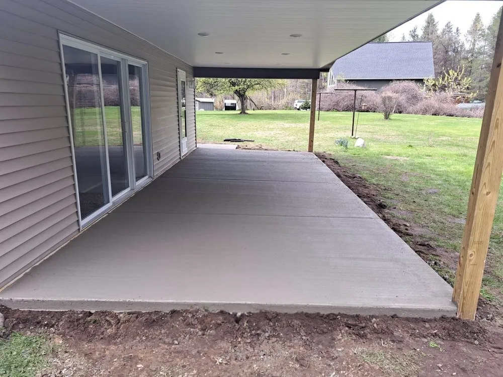 Custom outdoor landscaping in Prescott, MI by Preferred Concrete