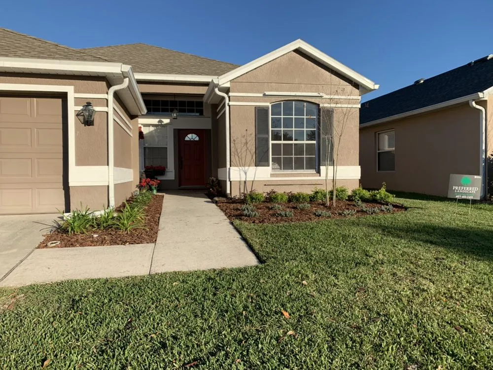 Custom landscape installation in Oviedo, FL by Preferred Landscape of Central Florida