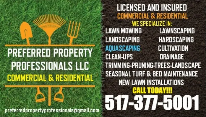 Trusted lawn mowing service for year-round maintenance in Lansing, MI by Preferred Property Professionals