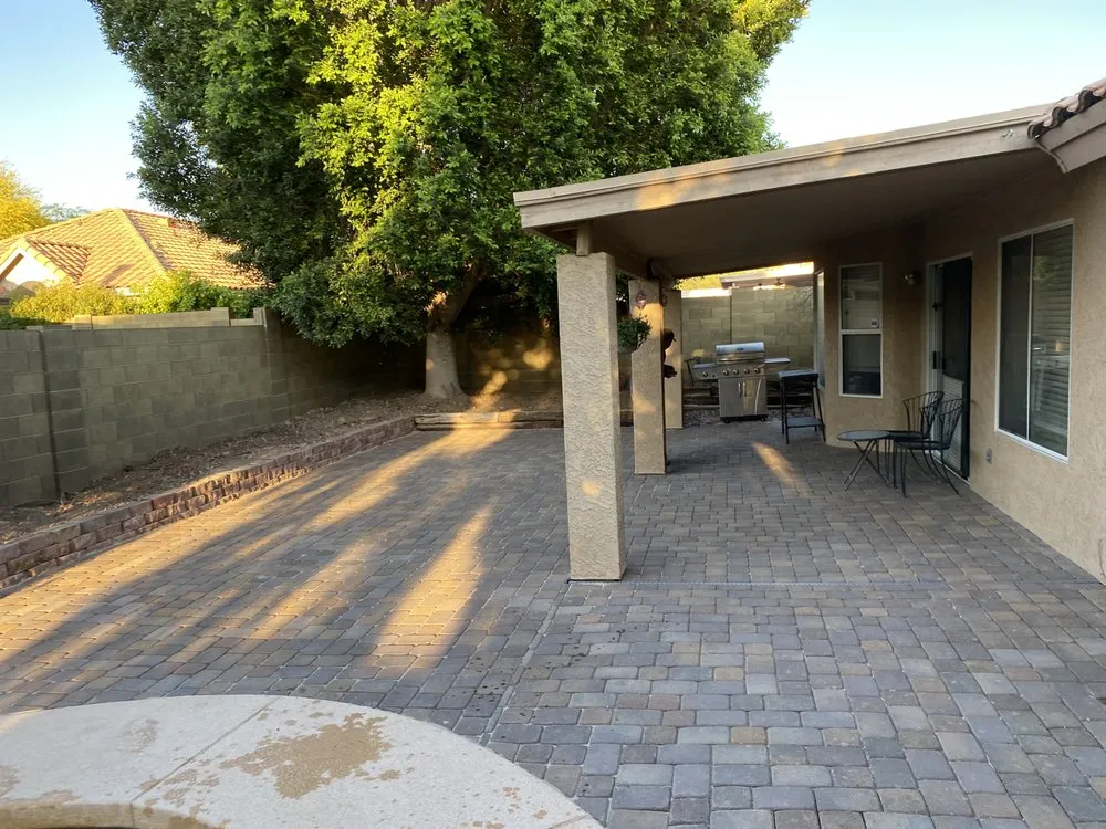 Custom landscape installation with custom design in Mesa, AZ by Premier Landscape Developments