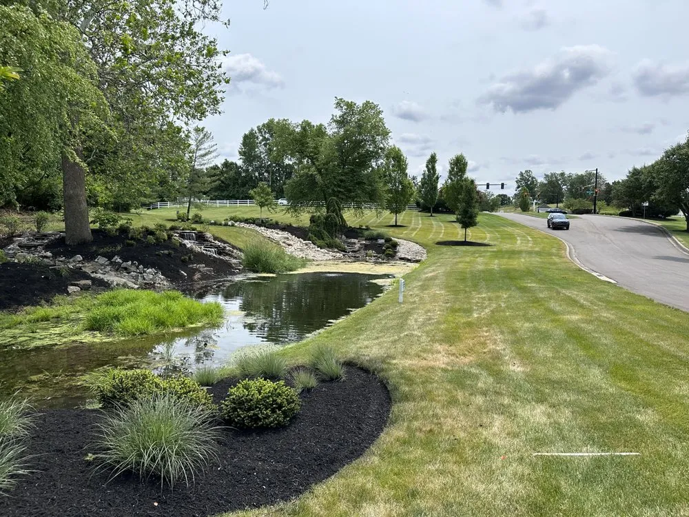 Custom garden landscaping for residential properties in Fairfield, OH by Premier Landscape Maintenance