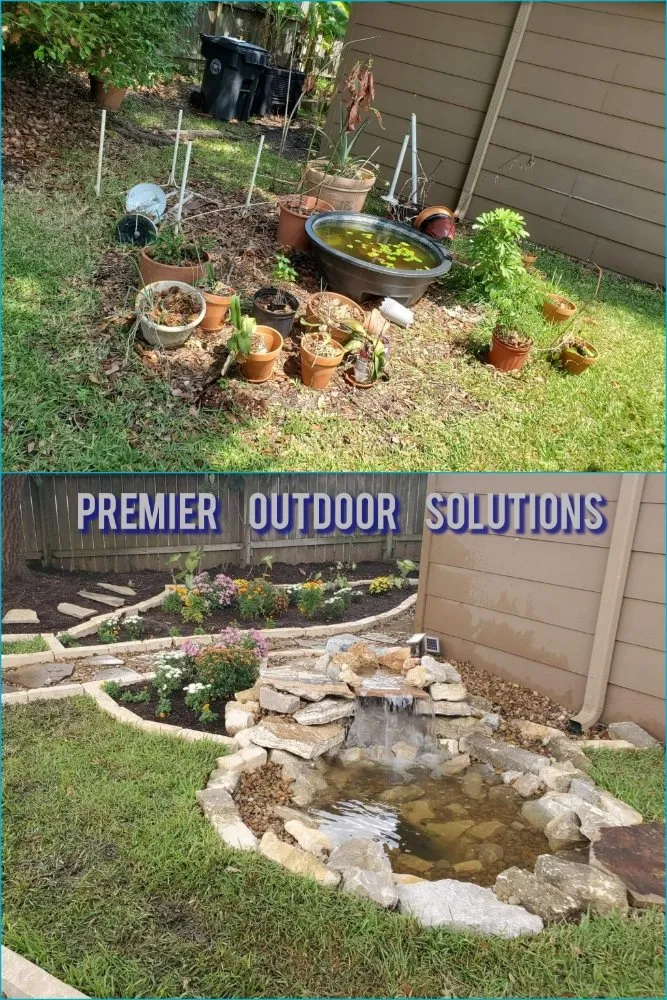Professional landscape installation with custom design across Houston, TX - Premier Outdoor Solutions