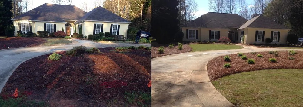 Professional yard cleanup service in Newnan, GA by Premier Turf and Landscapes
