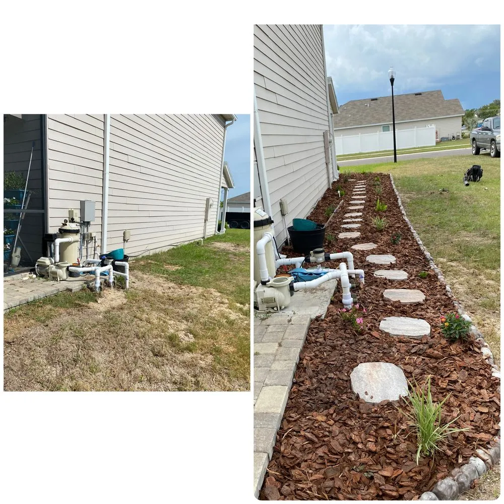 Expert yard cleanup service with custom design in Branford, FL by Premier Yard Pro's
