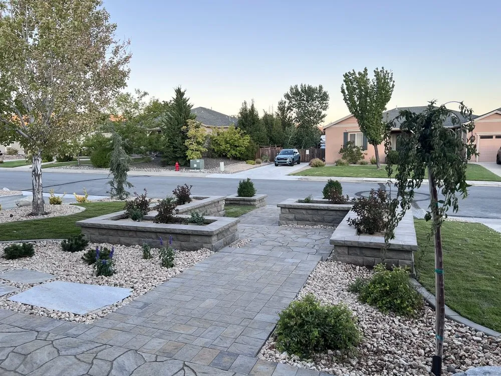 Professional outdoor landscaping for year-round maintenance in Sparks, NV by Premium Lawn & Landscapes