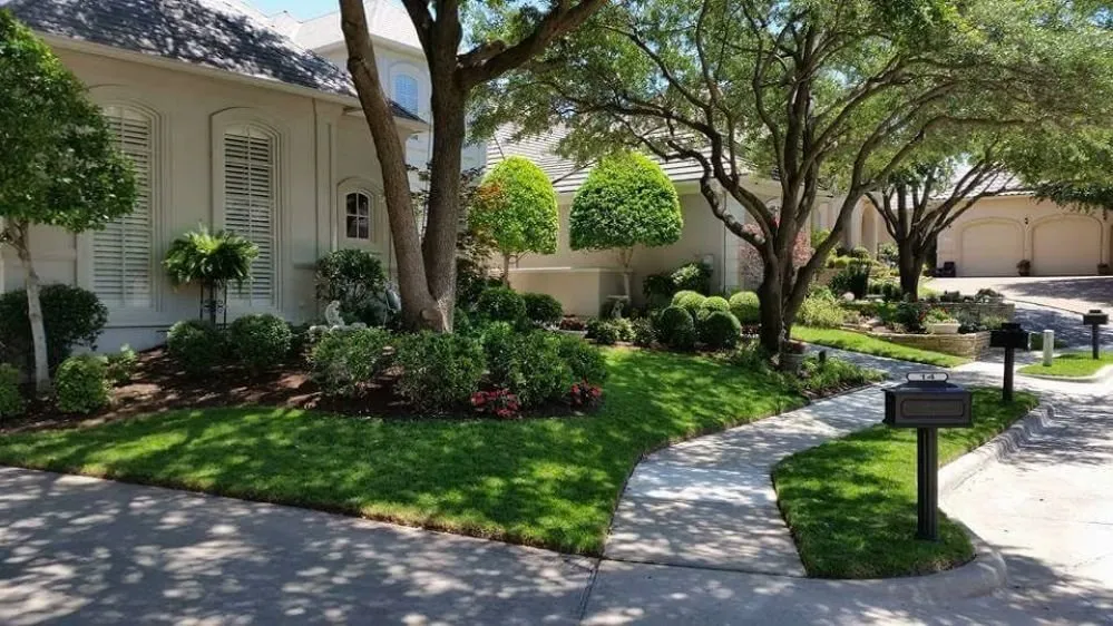 Custom landscape design in Aubrey, TX by Premium Lawn Care