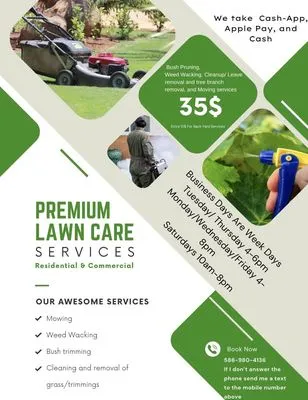 Premium Lawn Care Services Logo