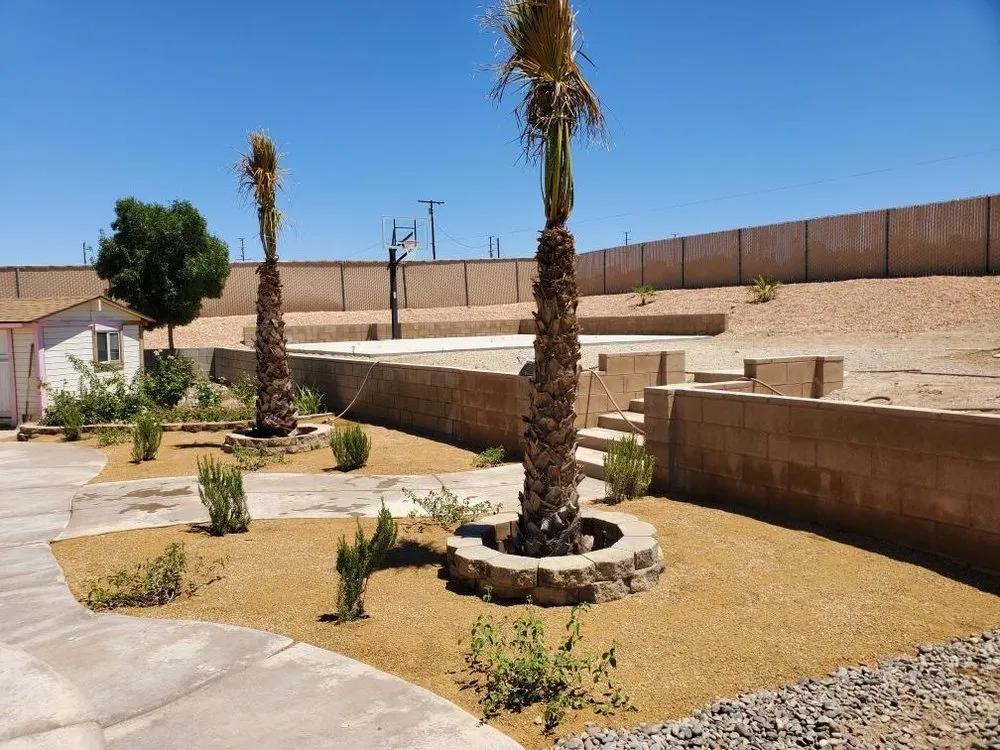Local outdoor landscaping for residential properties in Victorville, CA by Premium Services