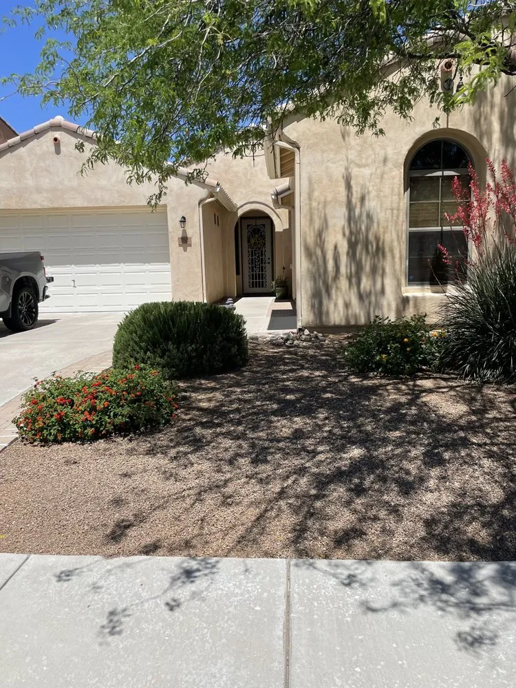 Custom garden landscaping for homes in Tucson, AZ by Premium Yard Cleaning & Maintenance Services