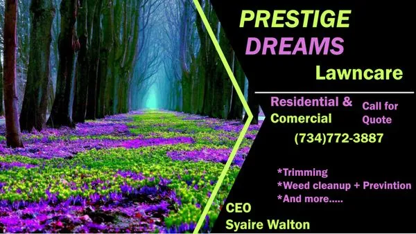 Prestige Dreams Lawncare Logo