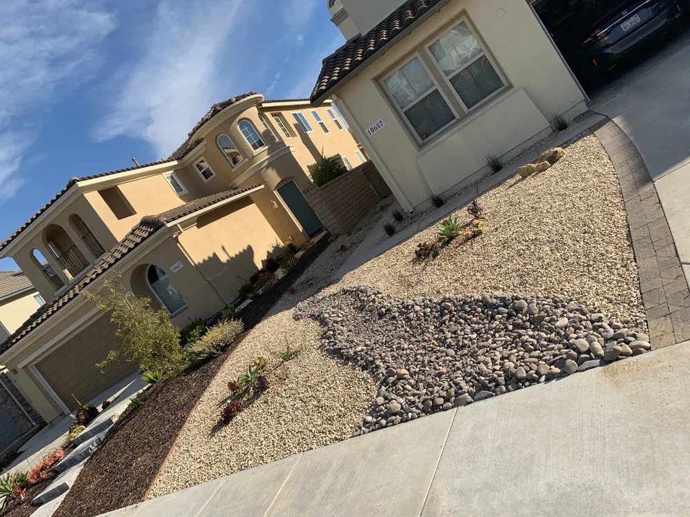 Custom garden landscaping for year-round maintenance in Escondido, CA by Prestige Exteriors Landscaping