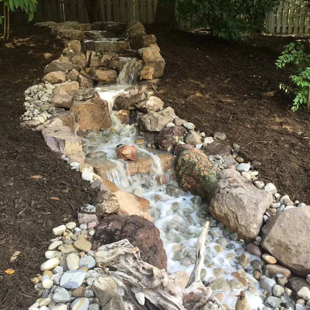 Professional landscape installation in Warrenton, VA by Prestige Illumination & Ponds
