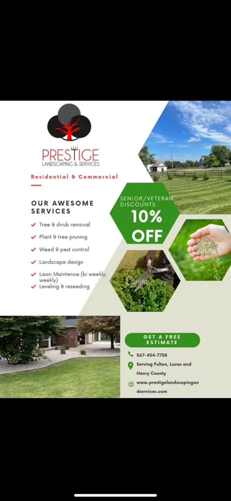 Professional landscaping services in Wauseon, OH by Prestige Landscaping & Services