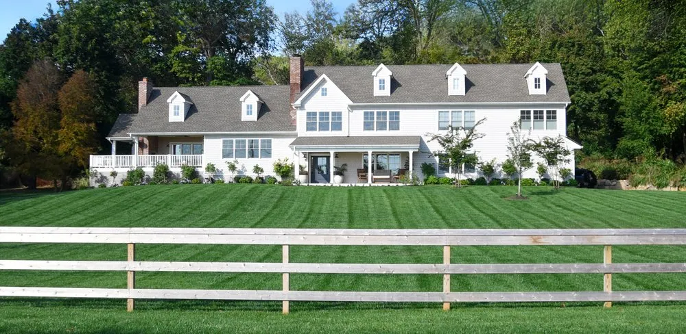 Custom lawn mowing service with custom design across Huntington Station, NY - Prestige Lawn Care