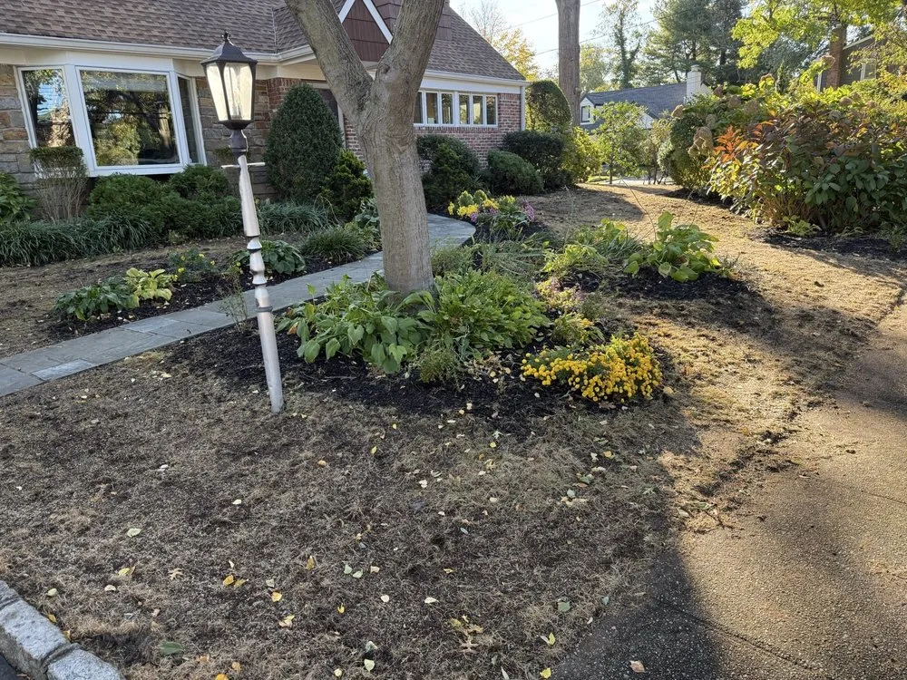 Expert outdoor landscaping for homes in Huntington Station, NY by Prestige Lawn Care