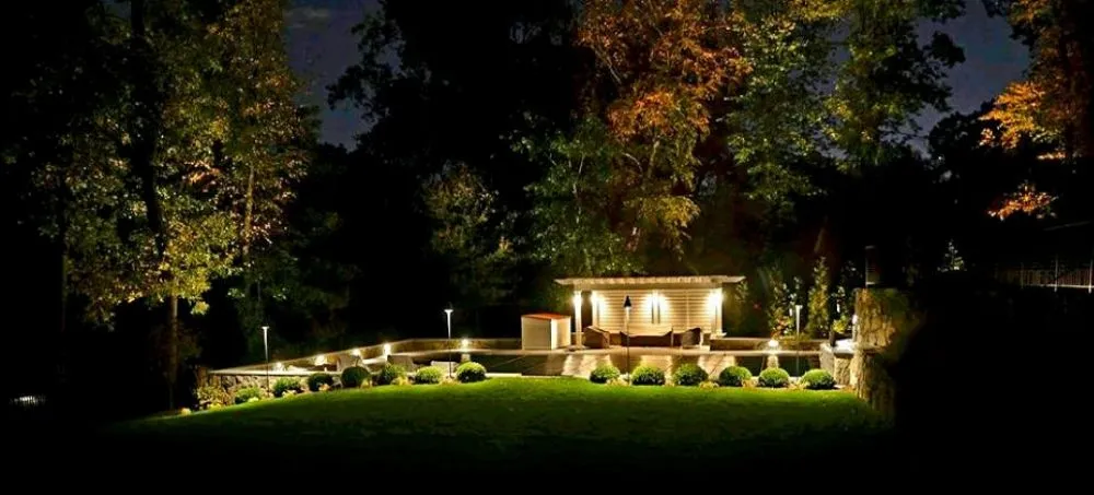 Expert residential landscaping in Wilton, CT by Prestige Lighting & Design