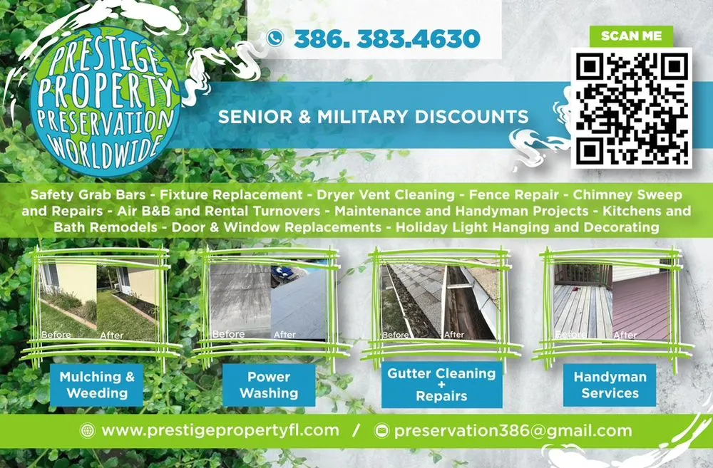 Custom outdoor landscaping in Daytona Beach, FL by Prestige Property Preservation Worldwide