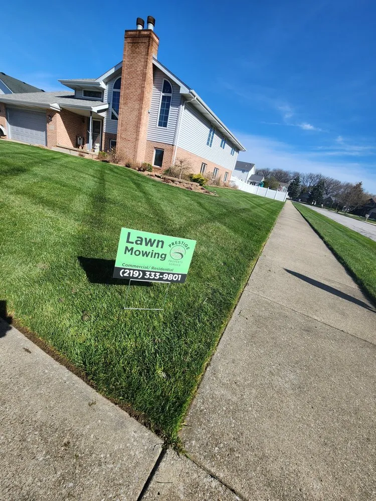 Affordable outdoor landscaping in Schererville, IN by Prestige Property Service