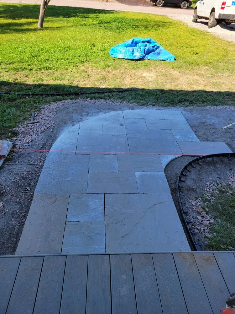 Custom lawn mowing service for outdoor upgrades in Oakland, MD by Prestine Landscaping