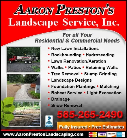 Reliable outdoor landscaping for residential properties across Ontario, NY - Preston’s Tree & Landscape Service