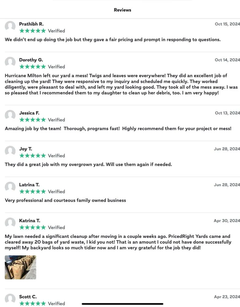 Local yard maintenance for outdoor upgrades in Palmetto, FL by Priced Right Yards & More