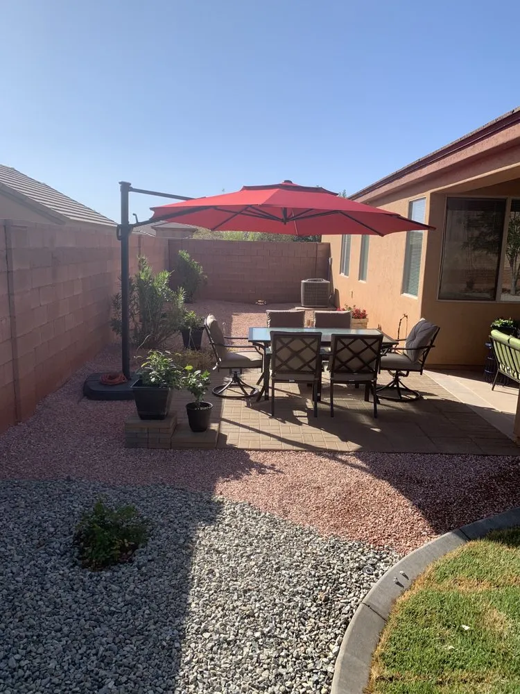 Custom landscape installation in Washington, UT by Prickly Pear Landscaping