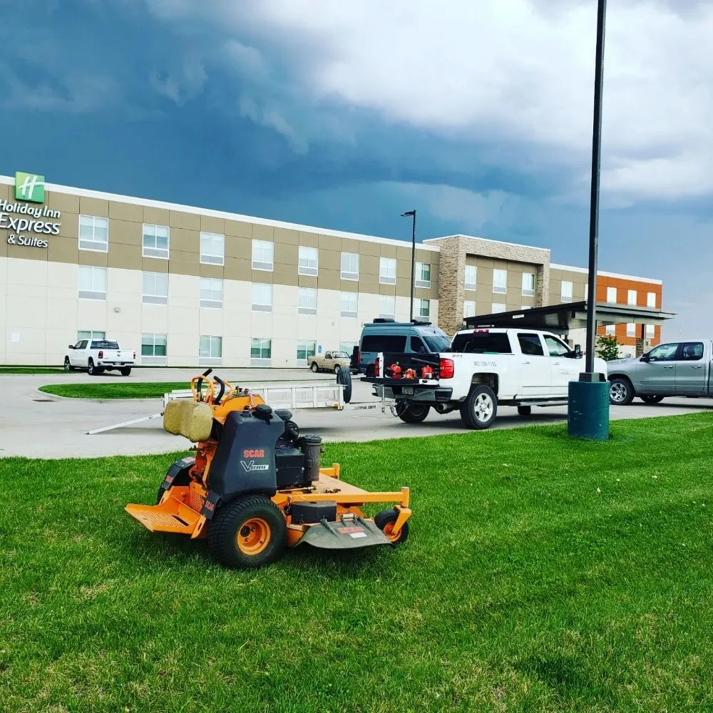 Affordable lawn mowing service for residential properties in Nebraska City, NE by Primavera Lawn Care & More
