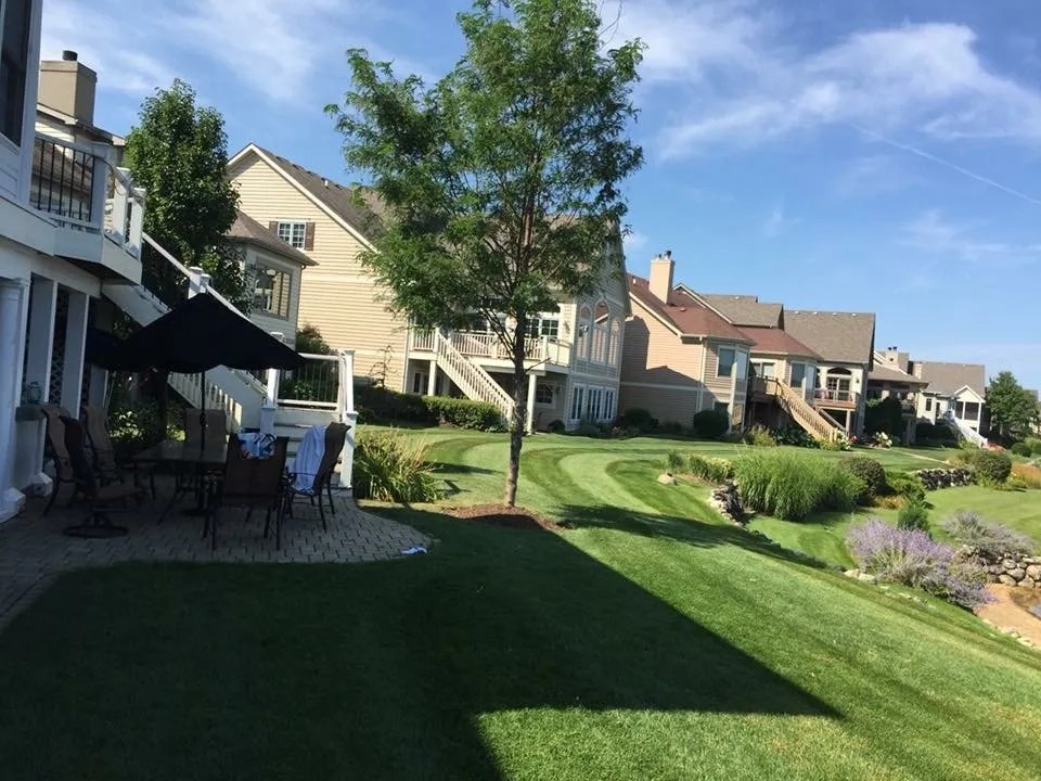 Custom residential landscaping for homes in Oswego, IL by Prime Cut Lawn Care
