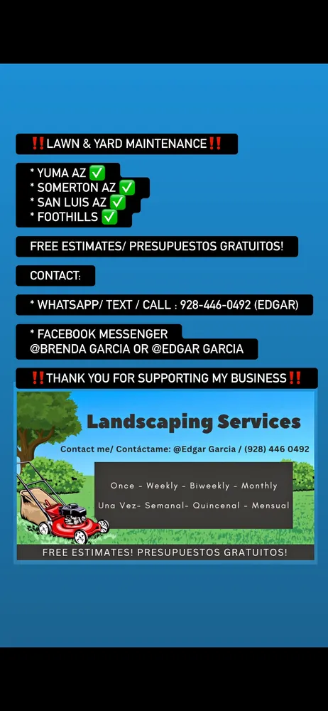 Reliable lawn mowing service for beautiful yards in Somerton, AZ by Prime Cuts Lawn & Yard Care