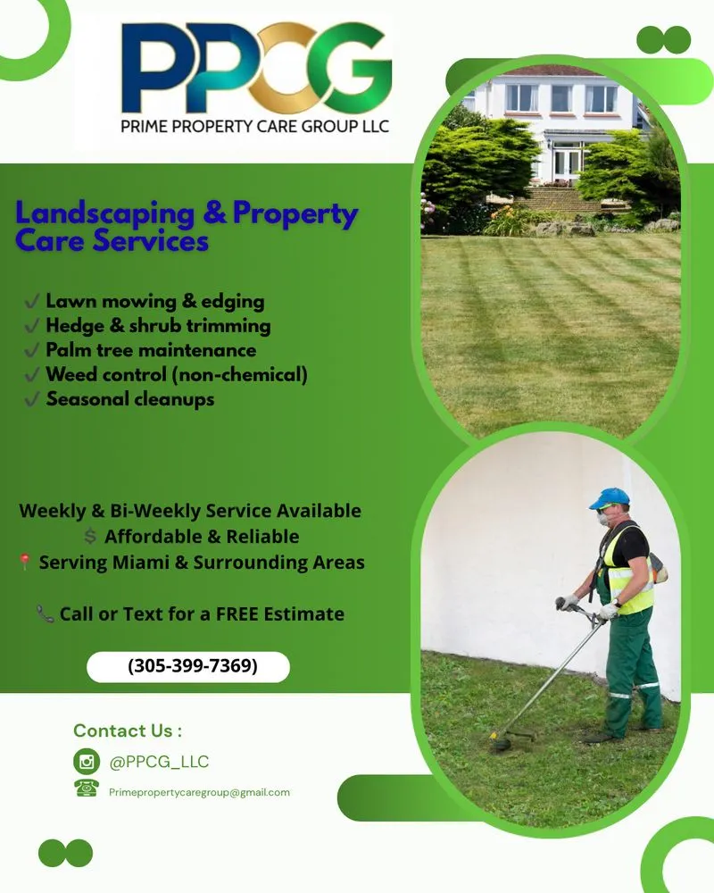 Professional yard maintenance near you in Miami Gardens, FL by Prime Property Care Group