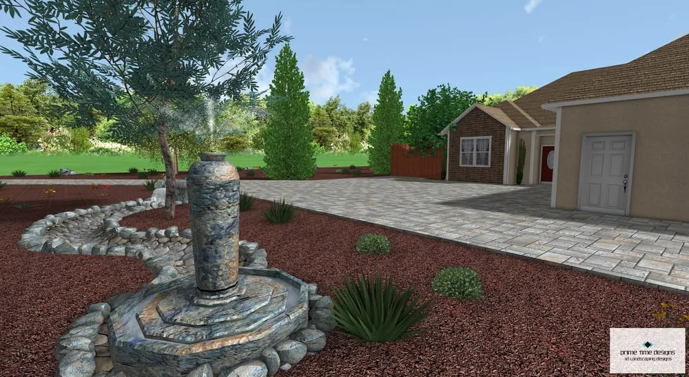 Custom landscape installation in Modesto, CA - Prime Time Designs