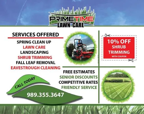 Primetime Lawncare Logo