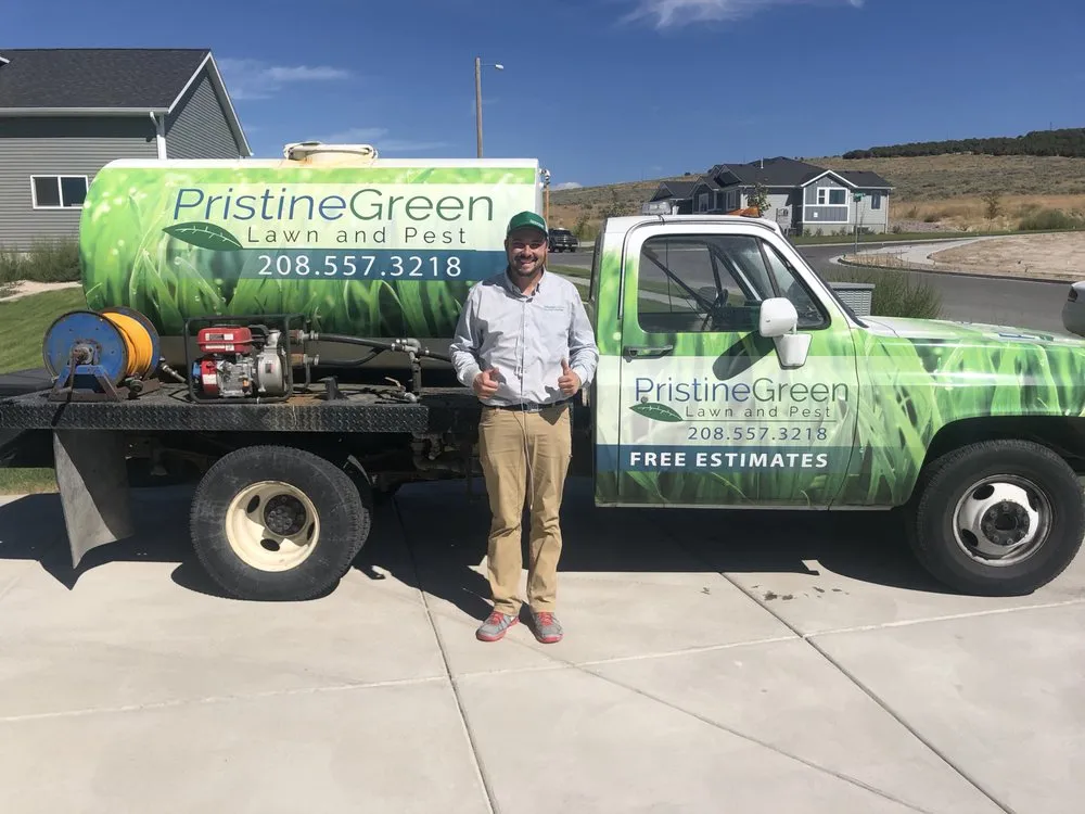 Expert outdoor landscaping in Pocatello, ID - Pristine Green Lawn and Pest