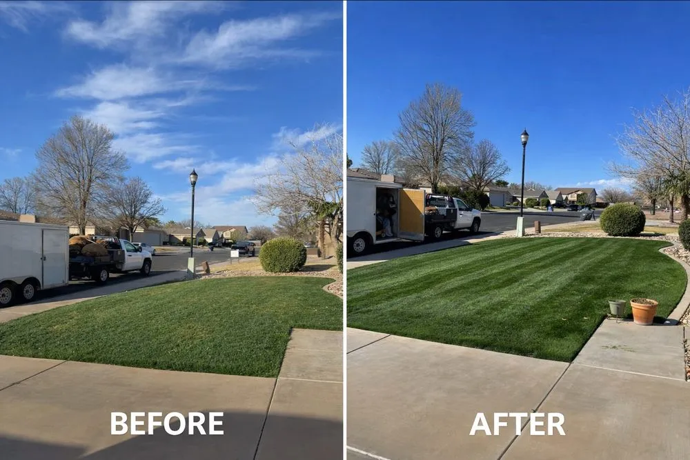 Custom outdoor landscaping with custom design across St. George, UT - Pristine Green