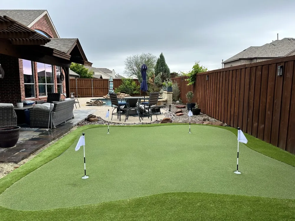 Custom residential landscaping for homes in Celina, TX by Pristine Landscaping and Lighting.