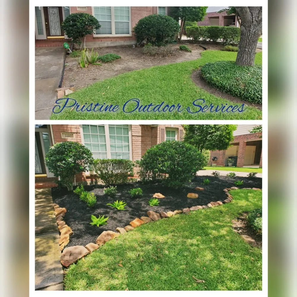 Professional lawn mowing service for outdoor upgrades in Houston, TX by Pristine Outdoor Services