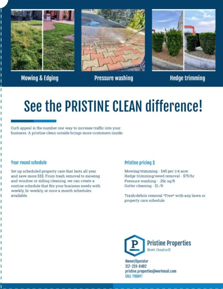 Local lawn care service for residential properties in Evansville, IN by Pristine Properties