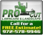 Affordable landscape installation with custom design in Plano, TX by Pro Cut Lawn Care and Landscape