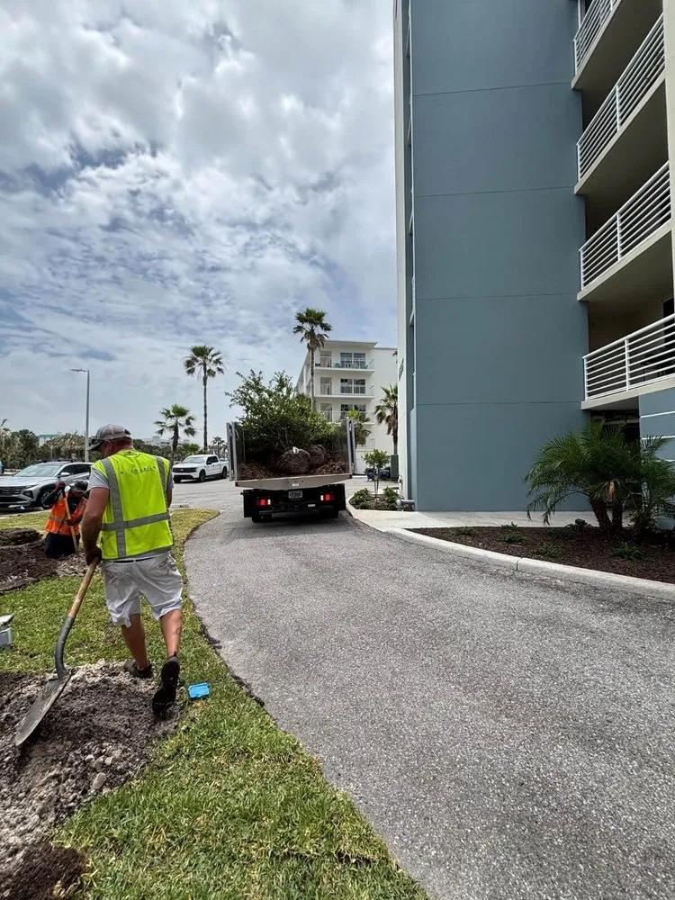 Professional landscape installation for beautiful yards in St. Petersburg, FL by Pro Green Grounds Maintenance